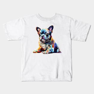 French Bulldog Dog Pet World Animal Lover Furry Friend Abstract Kids T-Shirt